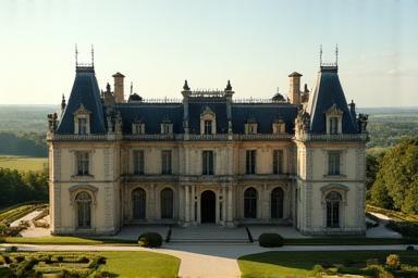A grand historic French chateau, showcasing architectural heritage locations.