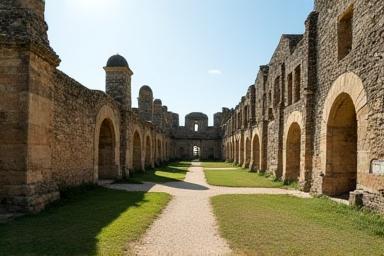 An ancient historical French monument, highlighting culturally sensitive archaeological sites.